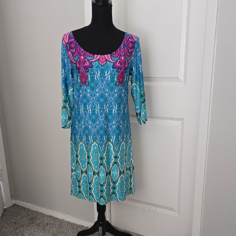 Felicity & Coco Blue and Pink Patterned Dress